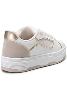 Women's Flatform Comfortable Casual Blogger Lumiss Sneakers - trắng - Xem 5