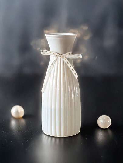 1pc Plastic Flower Vase, Unbreakable Vases Creative Home ation Wedding Festival, ations, s, Halloween Kitchen Room Glass Vase view 8