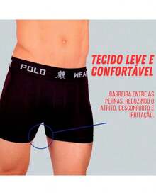 Kit 5 Polo Wear Men's Comfortable Seamless Microfiber Briefs - Multicolor - View 3