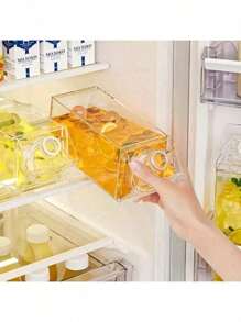 1pc Multifunctional Portable Large Capacity Square Milk Cup, Food Dispenser, Multipurpose, Sealed, Milk Storage Bottle, Juice, Beverage, Transparent Dispenser Bottle