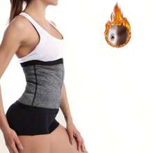 Adjustable Zipper Waist Shaping Belt Breathable Sweat-Absorbent Fabric Suitable For Fitness, Yoga, Running And Daily Wear High Waist Design Secure Zipper Closure