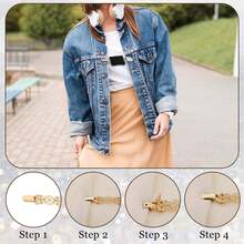 5Pcs Dress Clips Back Cinch Waist Cincher Clip Vintage Shirt Clips Sweater Clips Fit Sweater Shawl Cinch Shirt Clip Retro Cardigan Clip For Women Clothing - Multicolor - View 7