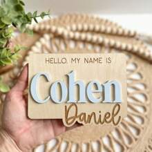 1 Stück Krankenhaus Namensankündigung, Babyparty Geschenk, Krankenhaus Schild, Baby Namensschild, Namensankündigung, Mini Baby Namensschild, Hallo Welt, Kunstaktivitäten für Kinder