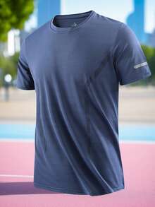 Sports&Outdoor T-Shirts Men Outdoor Apparel Spring And Summer Clothing Active Tops Short Sleeve Daily&Casusl Running&Workout Comfortable Loose Tennis & Golf Hockey Equestrian - Grey - View 9