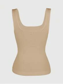 1 Peça Top Modelador sem Costura Preto Plus Size para Controle da Barriga Feminino, Levemente Esculpido, Cintura Modeladora Fina e Afunilada, Shapewear para Achatamento da Barriga