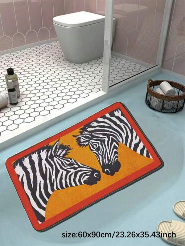 1pc Bathroom Diatomite Mat, Peony Flower Shaped Floor Rug, Valentine's Day Gift, Suitable For Bedroom, Living Room, Study, Kids Room, Kitchen, Dining Room, Bathroom, Quick Drying & Easy To Clean