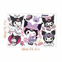Sanrio Large Sanrio Kuromi Cartoon Wall Sticker For Children's Room, Girls' Bedroom, Cute Decorative Wall Decal For Nursery