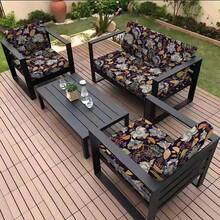 1 Pc Stretch Garden Cushion Cover, S/M/L Size, Suitable For Outdoor Sofa Cover Replacement, Washable Patio Furniture Cover - Multicolor - View 7