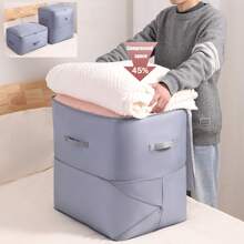 Ultra Space Saving Self Compression Organizer Extra Large Jumbo Zippered Storage Bag For Closet King Comforter, Pillow, Quilt, Bedding, Clothes, Blanket Organizers Carry Handles Can Be Compressed Storage And Organization Moving Bags Pink/Beige/Blue Bag For School School Accessories School Stuff