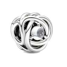 1Pc Valentine's Day Gift Love Series Love Bow Eternal Love Beads Charm For Snake Bracelet Necklace Key Chain Silver Pendant Beads Diy Jewelry Making Anniversary Christmas Gifts To Girl Lovers