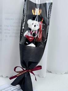 5pcs/1pc 卡通花束熊，毕业/教师节礼物泰迪熊，情人节/毕业礼物花束DIY泰迪熊，派对礼物 - 彩色 - 查看 7