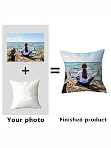 Customizable Pillowcase - Single-Sided Printing, 45cm/17.7 Inches, Suitable For Living Room Or Bedroom Decor, Machine Washable, Zipper Design, Knitted Fabric, Polyester Material - Multicolor - View 8