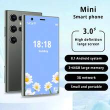 SOYES Mini Android Smartphone, Unlock Smart Phone, 3.0 Inch HD Screen Mini Phone, Pocket Phone, Student Phone, Dual SIM/Camera/GPS/Face ID, With Fun Educational APP/Learning/Gaming/Drawing/Cartoon, Ideal Phone For Children/Teens - Recolor - View 3