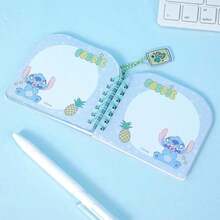 Miniso دفتر ملاحظات من سلسلة حفلات الطعام من ديزني ستيتش، مصنوع من خيوط رايون، 64 ورقة من الصفحات الإبداعية، بتصميم غلاف ستيتش جذاب (قطعة واحدة) - الأزرق - مشاهدة 1