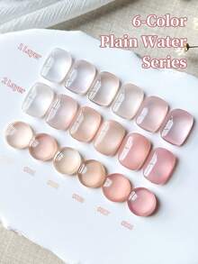 XEIJAYI 6pcs 15ml Jelly Ice Gel Nail Polish Set, Long-Lasting Popular Color Gel Varnish Kit, Soak Off UV/LED Gel Polish, For Home Salon Nail Art Summer DIY - Nhiều màu - Xem 5