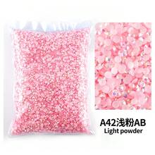 Bán buôn số lượng lớn nhựa Rhinestone thạch màu AB trong suốt AB 2mm, 3mm, 4mm, 5mm, 6mm mặt phẳng nghệ thuật móng tay trang trí quần áo - Nhiều màu - Xem 11