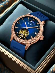 1pc Men's Luminous Moon Phase Design Cool Personalized Automatic Mechanical Wristwatch - Watch - View 10