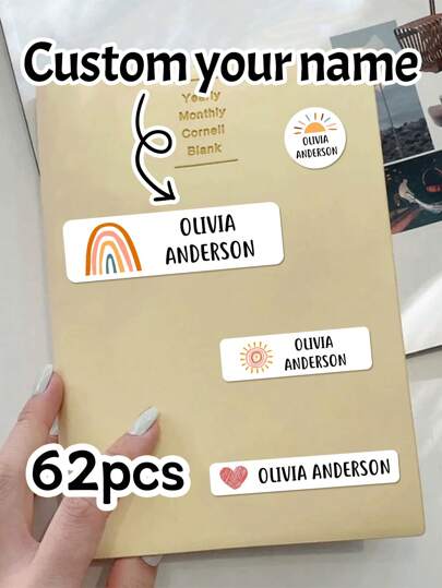 LICVIC 64-640Pcs Custom Waterproof Stickers Personalized Name Labels Stickers For Kids, Back To School Supplies For Kids, Daycare Clothing Labels For Kids, Labels For Clothes, Custom Name Tag Stickers, Customizable Stickers, Custom Sticker, School Supplies For Kids, Boy, Girl,Kids,Urban Gala