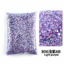 Bán buôn số lượng lớn nhựa Rhinestone thạch màu AB trong suốt AB 2mm, 3mm, 4mm, 5mm, 6mm mặt phẳng nghệ thuật móng tay trang trí quần áo - Nhiều màu - Xem 39