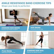 1 件装跆拳道护踝腿部力量训练阻力带脚踝袖口组合运动绑带脚链健身房配件 - 粉色 - 查看 6