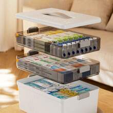 Medicine Box Storage Box, Sealed And Moisture-Proof With Lid, Multi-Layer Medicine Box. The Storage Of Medicine Is Convenient And Fast To Carry, Suitable For Outdoor And Household Use