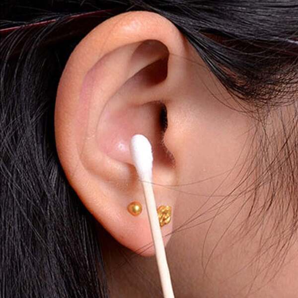 100pcs Bamboo Swabs, Natural Swabs For Ear, Hygiene, Beauty Care - Round-Tipped And Thick And Sturdy Bamboo Sticks