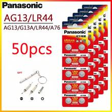 Panasonic 10-50 pieza(s) Batería AG13 A76 LR44 357 SR1154 SR44 LR 44 1.5V Alcalina para reloj, calculadora, juguete, pila tipo botón