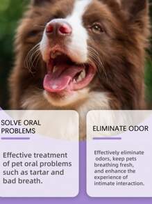 YEGBONG 50ml,Dog And Cat Tooth Cleaning Spray Pet Mouth Cleaning Breath Fresh Deodorization Odor Removal Cleaning