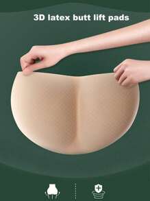1pc Soft Lift & Shaping Latex Foam Buttocks Pad, Natural 3D Peach Booty Enhancer, Suitable For Various Underwear