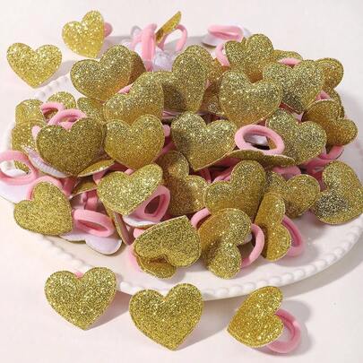 10/20 piezas niñas Rosa corazón estrella niños lazo para el cabello No daña el cabello toalla de dibujos animados cuerda Cola de Caballo soporte Mini banda de goma sombreros para niños