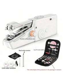 CS-101B Household Portable Electric Handheld Sewing Machine, Suitable For DIY Manual Sewing, Fabric, Clothing, Travel, Home, USB Power Supply And AA Battery Power Supply, Easy-To-Use Beginner Small Handheld Sewing Machine, Single Machine Size 8.2 "* 2.7" * 1.2 "(Note: Can Only Be Used For Thin Fabrics/The Color Of The Attachment Is Random) - Multicolor - View 13