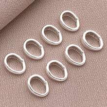 10/20/30pcs 3x7mm 18K Gold Plated Pinch Clip Bail Clasps Pendant Clasp Connectors Bails Pendant Brass Necklace Snap Bails For Neckalace Bracelet Jewelry Making DIY Craft