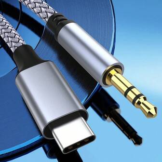 Type-C To 3.5mm Digital Audio Cable, High Fidelity Sound Quality, Mobile Phone To Car Headphone Adapter, Speaker Connecting Cable, Universal