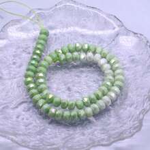 20 Stücke/Beutel 6x8mm facettierte Glasperlen in Macaronfarben für Schmuckherstellung, Sommerfarben, DIY Halskette, Handyketten, Raumperlen