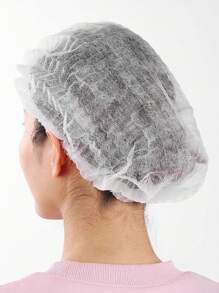 100pcs/50pcs Thick Disposable Hats, Kitchen Oil Fume And Hair Proof Food Caps, Shower Caps, Beauty Salon Specific Breathable Headgear, Disposable Hats, Work Caps, Kitchen Chef Catering Hats, Dust-Proof Headgear, Food Mesh Caps, Non-Woven Sanitary Headgear, Suitable For Dust-Free Workshops, Laboratories, Beauty Salons, Food Processing, Electronics Industry, Cleaning Work, Industrial Operations, Nail Art And Other Places
