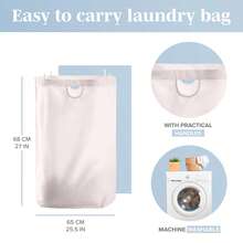 Free Shipping - 100L Tall Laundry Hamper With Lid N Handle, Large Waterproof Clothes Laundry Basket Laundry Storage Bin Organizer For Dorm, Bathroom, Bedroom, Laundry Room, Clothing, Toys - 米色 - 查看 9