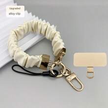 1 Set New Fashion Wristlet Phone Lanyard With Metal Card Slot, Suitable For Elegant Ladies Phone Charm Pendant, Convenient Phone Strap Chain With Metal Ring Clasp Gifts For Mother, Family, Friends, Birthday, Holiday Phone Chain