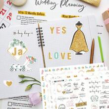 1 pezzo Set di adesivi scintillanti per matrimoni per inviti, cartoline augurali, organizzazione matrimoni