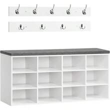 Shoe Changing Stool - 白色+灰色1 - 查看 1