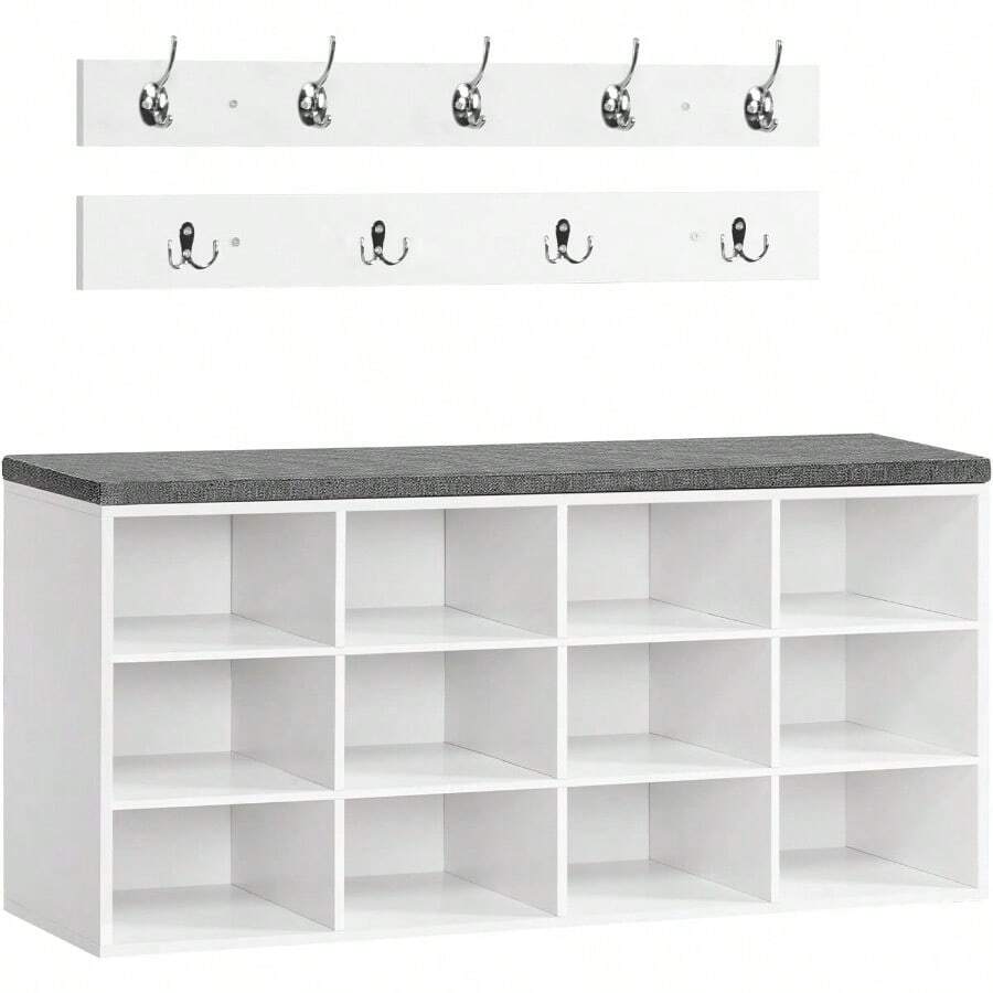 Shoe Changing Stool - 白色+灰色1 - 查看 1