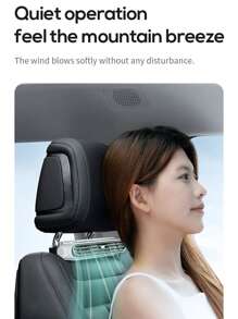 ViSSKO Ventilador de Resfriamento para Assento de Carro - Turbo Boost 3 Velocidades, 3000mAh, Para Cabelo e Instalação Fácil