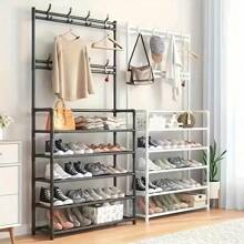 Ultimate Entry-Level Storage Solution For PCs - Stylish Jacket Rack And Shoe Storage Bench With Hooks - Space-Saving Multifunctional Entryway, Ideal For Storing Shoes, Clothing, Hats, Bags, And Umbrellas - Home Furnishings
