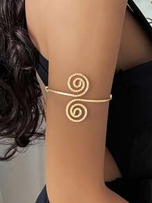 1pc Multi Pattern Optional Women's Armband, Butterfly, Flower, Snake Shaped, Hollow Opening Armband, Suitable For Daily Wear And Vacation Wear