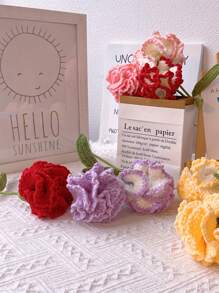 2pcs,Handmade Crochet Flowers For Her, Knitted Lily/Tulip Yarn Flowers, Mother's Day Gift, Gift For Grandma, Anniversary Gift For Wife Gifts Birthday Graduation