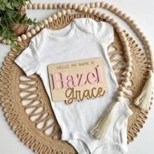 1 Stück Krankenhaus Namensankündigung, Babyparty Geschenk, Krankenhaus Schild, Baby Namensschild, Namensankündigung, Mini Baby Namensschild, Hallo Welt, Kunstaktivitäten für Kinder