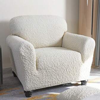 1 pieza Funda de sofá elástica y gruesa de tela de burbujas, funda universal para sofá de 1 plaza para todas las estaciones, para sala de estar/dormitorio, anti-arañazos de gato