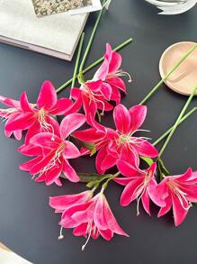 1 PEZZO/3 PEZZI/6 PEZZI Piante artificiali Fiori artificiali Giglio Decorazione per la casa Decorazione da tavolo Composizione floreale Fiori artificiali Decorazioni artificiali Fiori di plastica Decorazione per il cortile Decorazione matrimoniale profumo fiorito Fiori finti