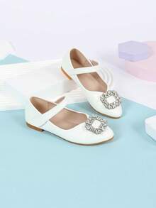 Sapatos de princesa com e bico antiderrapante e macio - Branco - Ver 4
