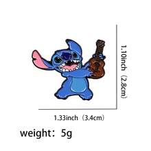 Disney 1 pièce Broche Disney Stitch, épinglette émaillée distinctive - Insigne mignon pour sacs à dos et vêtements, accessoire de broche pour vêtements, attache de sac