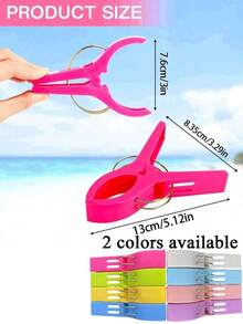 8-4pcs Beach Towel Clips, Plastic Beach Towel Clips, Clothespins, Windproof Clothespins, Large Cute Windproof Clothespins, Plastic Quilt Clips, Use These Brightly Colored Heavy-Duty Beach Towel Clips To Secure Your Beach Towels! Windproof And Seamless Sheet Socks Holder Clips, Suitable For Home Use And Travel